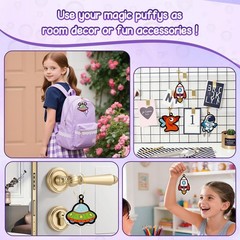 3D Art Craft Magic Puffy Paint Kit, Magic Foam Texture Painting Kit, 15 Mess-…