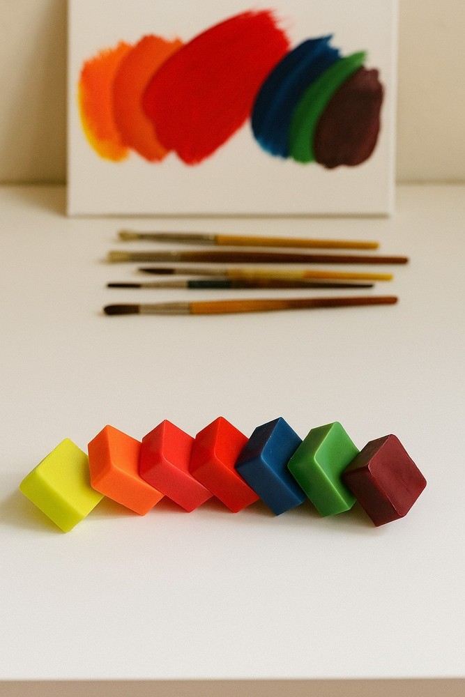 fluorescent set handmade professional encaustic paints seven single 15ml blocks