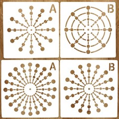 4Pcs Mandala Dot Painting 5.9×5.9 inches, 5.1×5.1 5.5×5.5 inches