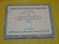Vintage “Movlin A Papier d’Arches” Watercolor Block Rough Paper 9×12 25 Sheets