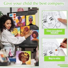 12 Pack Pre Drawn Canvas Kit 12 Pcs Pre Printed Canvas 8 x 10 In Hipster Women