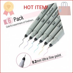 Mr. Pen- Colored Fineliner Pens, 6 Pack, 0.2mm Ultra Fine Point, Smooth Bible Jo