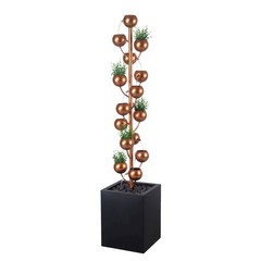Outdoor Metal Golden Bowl Fountain with Planter