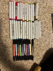 Lot Of Copic Markers Ciao Sketch 30 + Blender + Prismacolor
