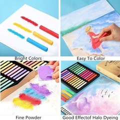 Soft Dry Pastels Square Chalk Set for Artists 12 Colors
