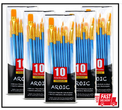 50 Pcs Acrylic Artist Paint Brushes Small Art Brush Nylon Hair All Purpose Kits