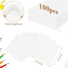 100 PCS 6×6 Inch Watercolor Paper Bulk 140lb Cold Press Thick Art Pad