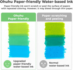 Markers Paper-Friendly No Peeling Water-Based 60 Colors Dual Brush Fineliner Tip