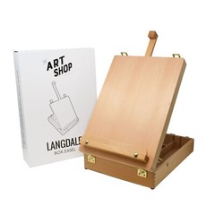 LANGDALE Wood Art Easel for Drawing & Painting, Table Top Box with Storage
