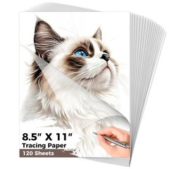 120 Sheets 8.5”x 11” Tracing Paper for Drawing Pad Book Sketchbook Coloring P…
