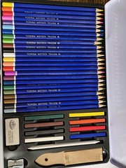 Lot of Art Supplies, Lucky Charm Toy + Random Art