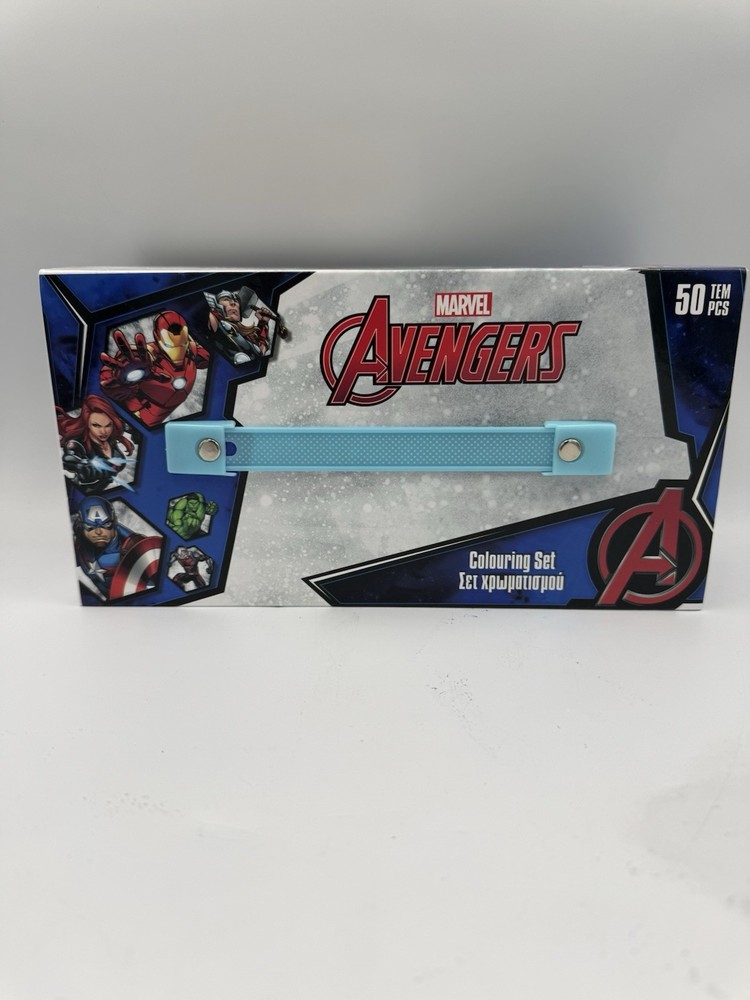 Marvel Art Case for Kids with Colored Pencils Markers Crayons Wat