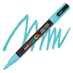 Posca Markers, Paint Marker, Aqua Green, 3M Fine Tip, Opaque, Acrylic Turquoise