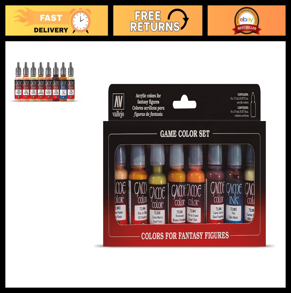 8 Color Skin Tones Paint Set – Acrylic Art Paint for Portraits & Models