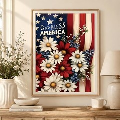 Daisy Diamond Art Kits for Adults, Full Drill Round 5D Diamond Painting Kits for