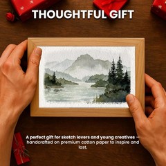 Watercolor Art Paper – 12×16, 50 Sheets, Thick Cotton