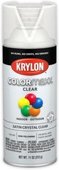 Krylon COLORmaxx Satin Crystal Clear Finish Spray – 11 Oz Durable Acrylic