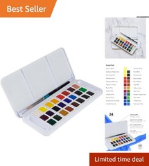 Daler-Rowney 24-Piece Watercolor Travel Set – Ultimate Painting Experience
