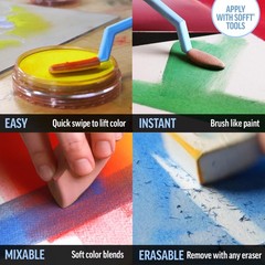 Artist Pastels by GOLDEN, Exploring Mixed Media I – Donna Downey Set, 7 Color…