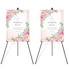 DDEAT Easel Stand for Wedding Sign & Poster 63” Easels 63 inches, Black