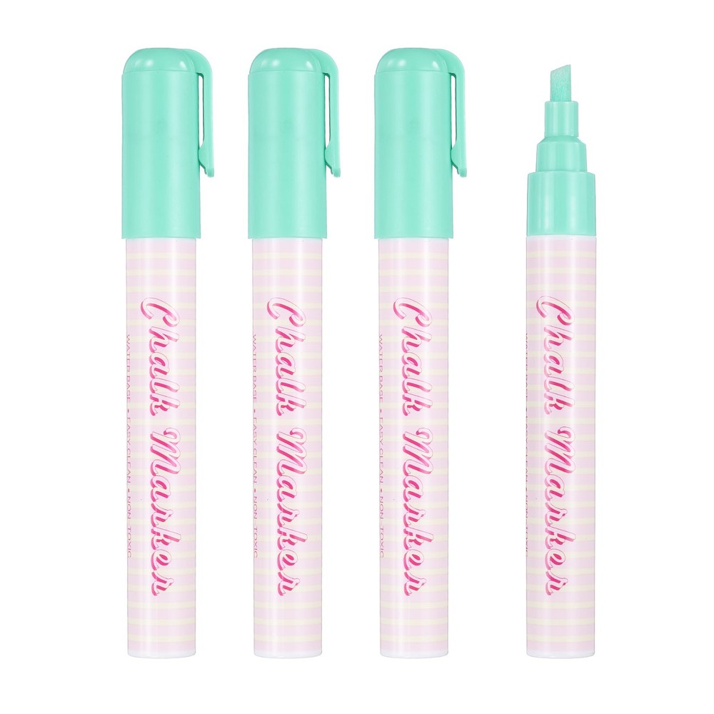 Liquid Chalk Markers 6mm, 4 Pcs Chalkboard Markers Erasable Tip, Ice Green