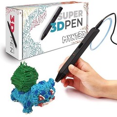MYNT3D Super 3D Pen, 1.75mm ABS and PLA Compatible Printing Pen Black