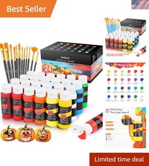 All-Inclusive Acrylic Painting Kit: 24 Colors, 12 Brushes – For Beginners & Pros
