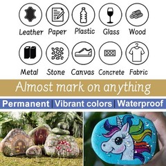 TFIVE Paint Pens Paint Markers on Almost Anything Never Fade Quick Dry and Pe…