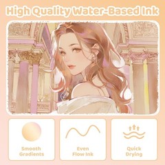 Skin Tone Acrylic Paint Markers, Skin Color Brush Tip Acrylic Paint Pens for Pum