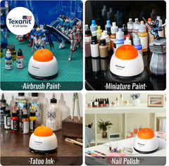 Vortex Mini 3000 Paint Shaker for Airbrush Acrylic Paint, Miniature Model Paint