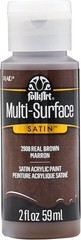 Folkart Multi-Surface Paint in Assorted Colors (2 Oz), 2908, Real Brown