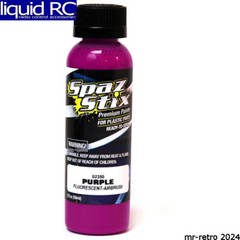 Spaz Stix 02350 Purple Fluorescent Airbrush Ready Paint 2oz Bottle