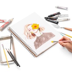 Mix Media Paper Pad 9X12”(180g/m²) 40 Sheets Mix Paper Pad, Side Wire Bound,…