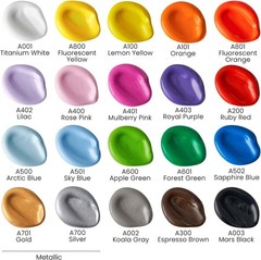 Versatile Craft Acrylic Paints – 20 Bottles of Fast-Drying, Rich Pigment Colors