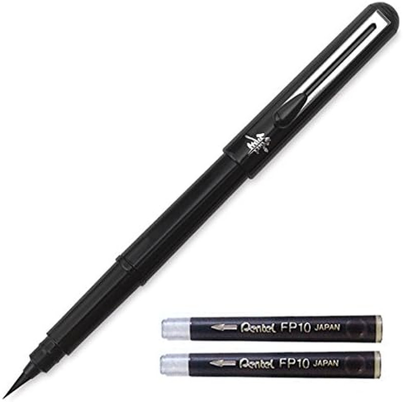 Arts Portable Pocket Brush Pen (Medium Point), 1Pen & 2Refills