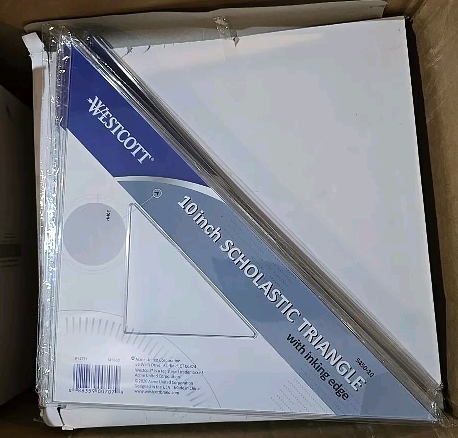 1 Westcott Triangles, 10″ Professional Triangle -45/90
