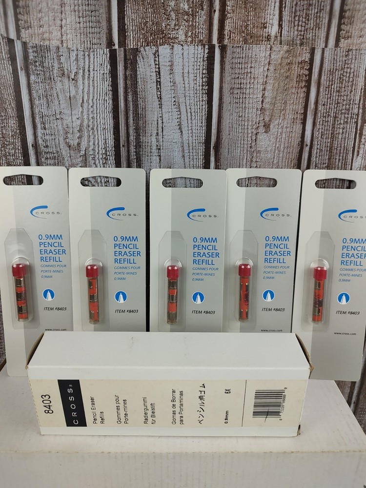 5 Genuine Cross 0.9 Pencil Eraser Refill #8403 Lot Of 5 (Five) NOS NEW
