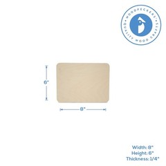 Wood Rectangle Plaque 8″, 1/4 Thick Rounded Edged Blank Wood Sign | Woodpeckers