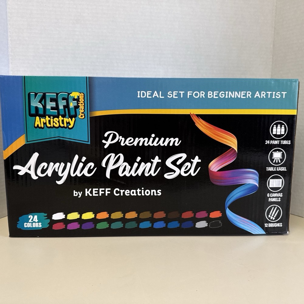 Acrylic Paint Set for Adults & Kids – 51Pcs Art Painting Kit Supplies NEW/OPEN