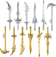 12 Pack Ancient Sword Pens Set Fun Novelty Dragon Pens Novelty Gel Ink Cool Plas