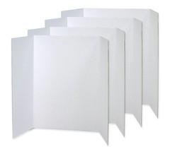 Presentation Boards, Single Wall, White, 48″ x 36″, 4 Count