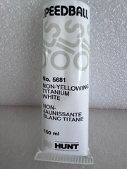 Speedball Hunt Oils 5681 Vintage Non-Yellowing Titanium White 100ml Tube NOS