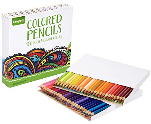 Crayola 100 Colored Pencils / Adult Coloring / Amazon Exclusive ** NEW **