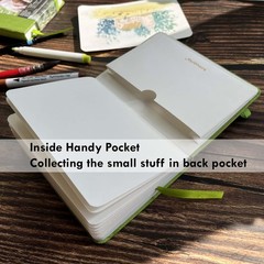 Square Watercolor Journal, 4.7×4.7”, 140 LB, 300 GSM, 100% Cotton, Cold Press…