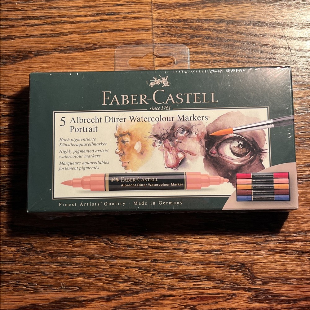 Faber-Castell Albrecht Durer Watercolor Markers, Portrait Colors Set Of 5 New 👀