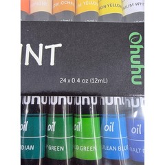 Ohuhu Oil Paint Set 24 Colors 12ml 0.4oz Tubes Artist Grade Y30-80700-04 NEW