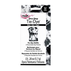 Tulip One-Step Tie-Dye Kit Dye Refill Packs, Black 1 Pack,