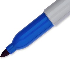 Sharpie Permanent Markers, Fine Point, Blue, 12 12 Count (Pack of 1), Blue