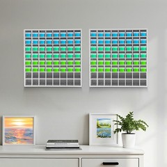 2PCS 64-Grid Paint Bottle Organizer, Wall-Mount Paint Holder, Paint Storage Rack