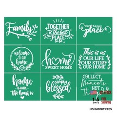 Self Adhesive Silk Screen Stencils – Farmhouse Family Welcome Home – Happy Place